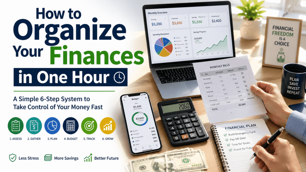 How to Organize Your Finances in One Hour: A Simple 6-Step System to Take Control of Your Money Fast